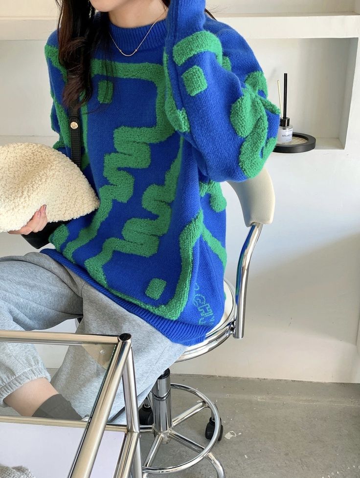 Thick cartoon pattern sweater