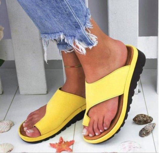 Sandales à gros orteils à semelles plates pour femmes