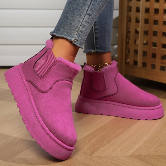 Warm Winter Boots with Thick Soles