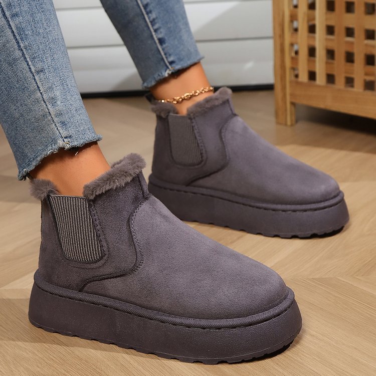 Warm Winter Boots with Thick Soles