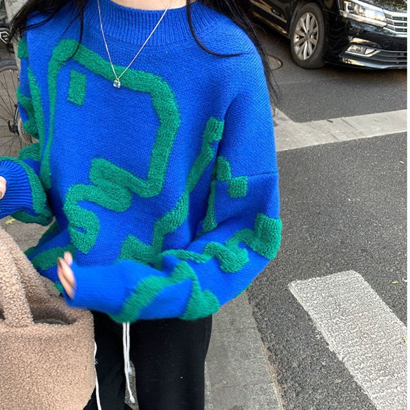 Thick cartoon pattern sweater