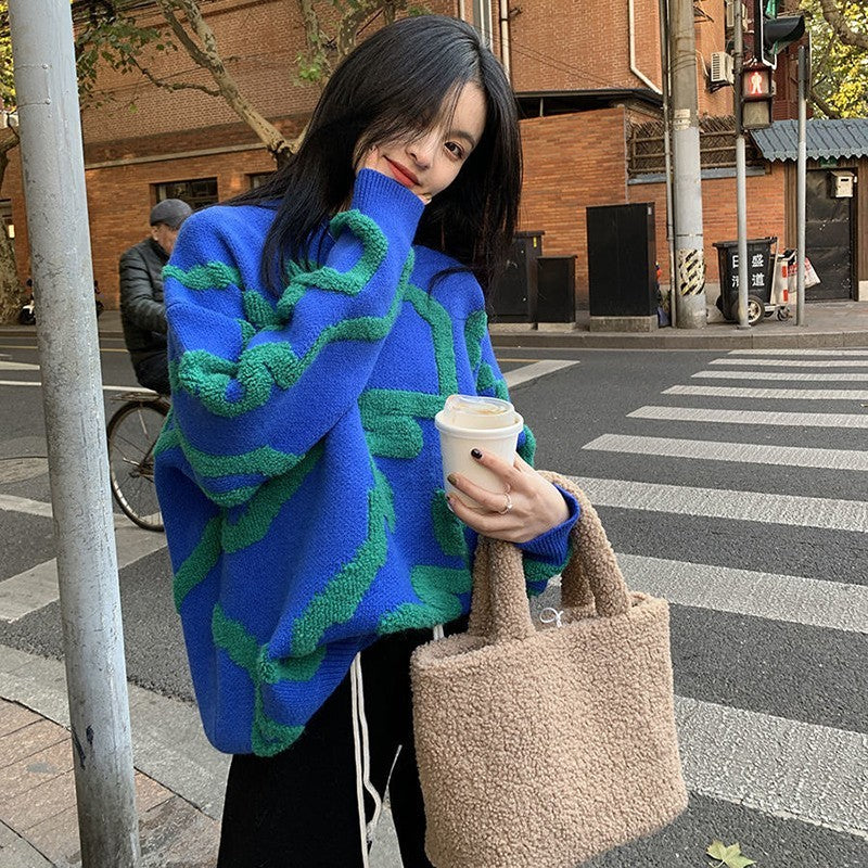 Thick cartoon pattern sweater