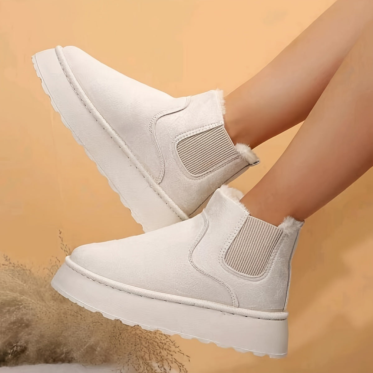 Warm Winter Boots with Thick Soles